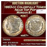 1883-cc Morgan Dollar Colorfully Toned Near Top Po