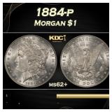 1884-p Morgan Dollar $1 Grades ms62+