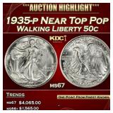 1935-p Walking Liberty Half Dollar Near Top Pop 50