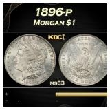 1896-p Morgan Dollar $1 Grades ms63