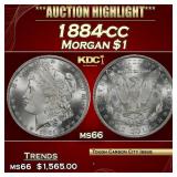 1884-cc Morgan Dollar $1 ms66 SEGS