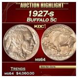 1927-s Buffalo Nickel 5c ms64 SEGS