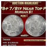 1878-p 7/8tf Morgan Dollar Near Top Pop! $1 ms65+