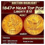 1850-p Gold Liberty Double Eagle $20 ms62 USCG