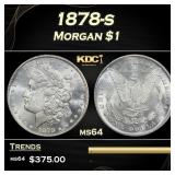 1878-s Morgan Dollar $1 Grades ms64