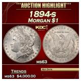 1894-s Morgan Dollar $1 ms63 USCG