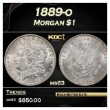 1889-o Morgan Dollar $1 Grades ms63