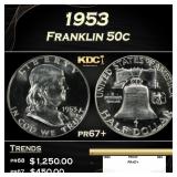 1953 Proof Franklin Half Dollar 50c pr67+ SEGS