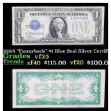 1928A $1 Blue Seal Silver Certificate "Funnyback"