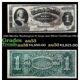 1886 Rosecrans/Huston FR-219 $1 large size Silver