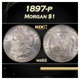 1897-p Morgan Dollar $1 Grades ms62