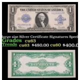 1923 $1 large size Silver Certificate Grades Selec