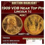 1909-p Barber Half Dollars Near Top Pop 50c ms66+