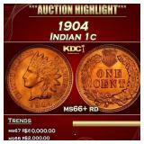 1904 Indian Cent . 1c ms66+ rd SEGS