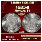 1885-s Morgan Dollar $1 ms65 SEGS