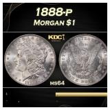 1888-p Morgan Dollar $1 Grades ms64