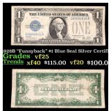 1928B $1 Blue Seal Silver Certificate "Funnyback"