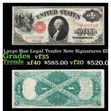 1917 $1 Large Size Legal Tender Note Grades vf++ S