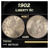 1902 Liberty Nickel 5c ms66 SEGS