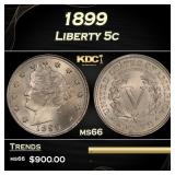 1899 Liberty Nickel 5c ms66 SEGS