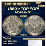 1880-p Morgan Dollar TOP POP! $1 ms66+ SEGS