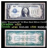 1928A $1 Blue Seal Silver Certificate "Funnyback"