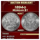 1894-o Morgan Dollar $1 ms62+ USCG