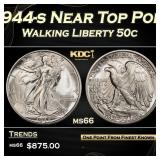 1944-s Walking Liberty Half Dollar Near Top Pop 50