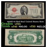 1928D $2 Red Seal United States Note Grades vf++