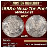 1888-o Morgan Dollar Near Top Pop! $1 ms66 SEGS
