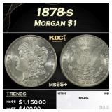1878-s Morgan Dollar $1 ms65+ SEGS