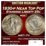 1930-p Standing Liberty Quarter Near Top Pop 25c m