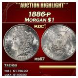 1886-p Morgan Dollar $1 ms67 SEGS