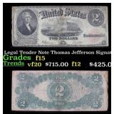 1917 $2 Large Size Legal Tender Note Thomas Jeffer