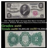 1891 Rosecrans/Nebeker $2 Large Size Silver Certif