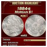 1884-s Morgan Dollar $1 ms62 USCG