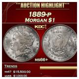 1889-p Morgan Dollar $1 ms66+ SEGS