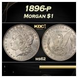 1896-p Morgan Dollar $1 Grades ms62