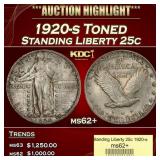 1920-s Standing Liberty Quarter Toned 25c ms62+ US