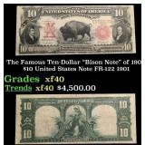 The Famous Ten-Dollar "Bison Note" of 1901 $10 Uni