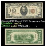 1934A $20 FRN Hawaii WWII Emergency Currency Grade