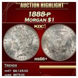 1888-p Morgan Dollar $1 ms66+ SEGS