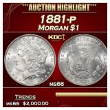 1881-p Morgan Dollar $1 ms66 SEGS