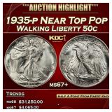 1935-p Walking Liberty Half Dollar Near Top Pop 50
