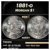 1881-o Morgan Dollar $1 Grades ms64+