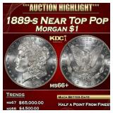1889-s Morgan Dollar Near Top Pop $1 ms66+ SEGS