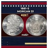 1881-s Morgan Dollar $1 Grades ms62+