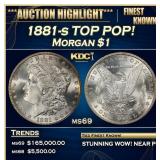 1881-s Morgan Dollar TOP POP! $1 ms69 SEGS