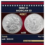 1886-o Morgan Dollar $1 Grades au58