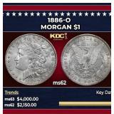 1886-o Morgan Dollar $1 ms62 USCG
